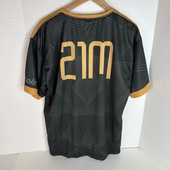 Bitcoin Jersey Shirt Grey And Orange, XL, 21Milliom - Picture 2 of 5